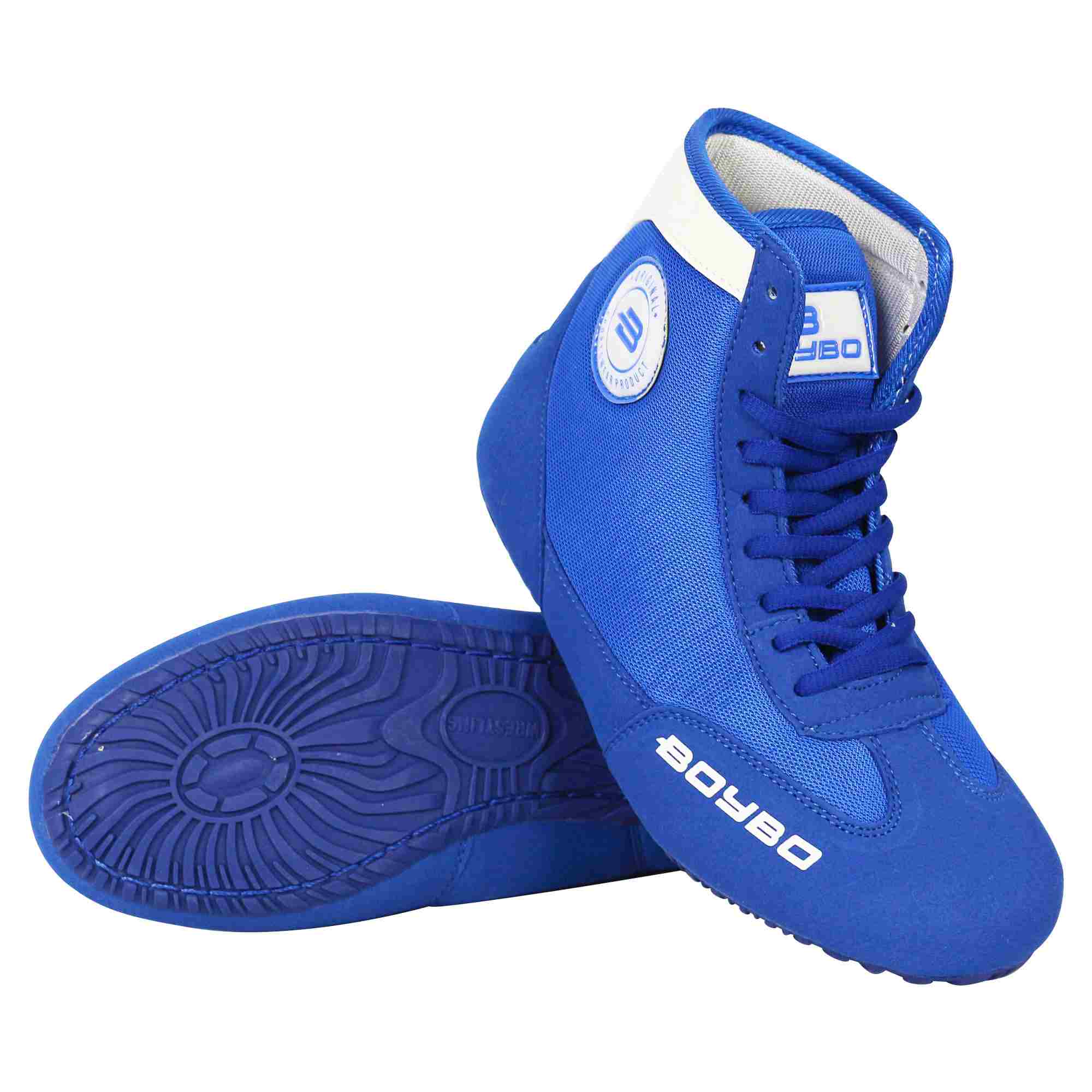 Борцовки BoyBo на толстой подошве синие, BB250 - изображение 1
