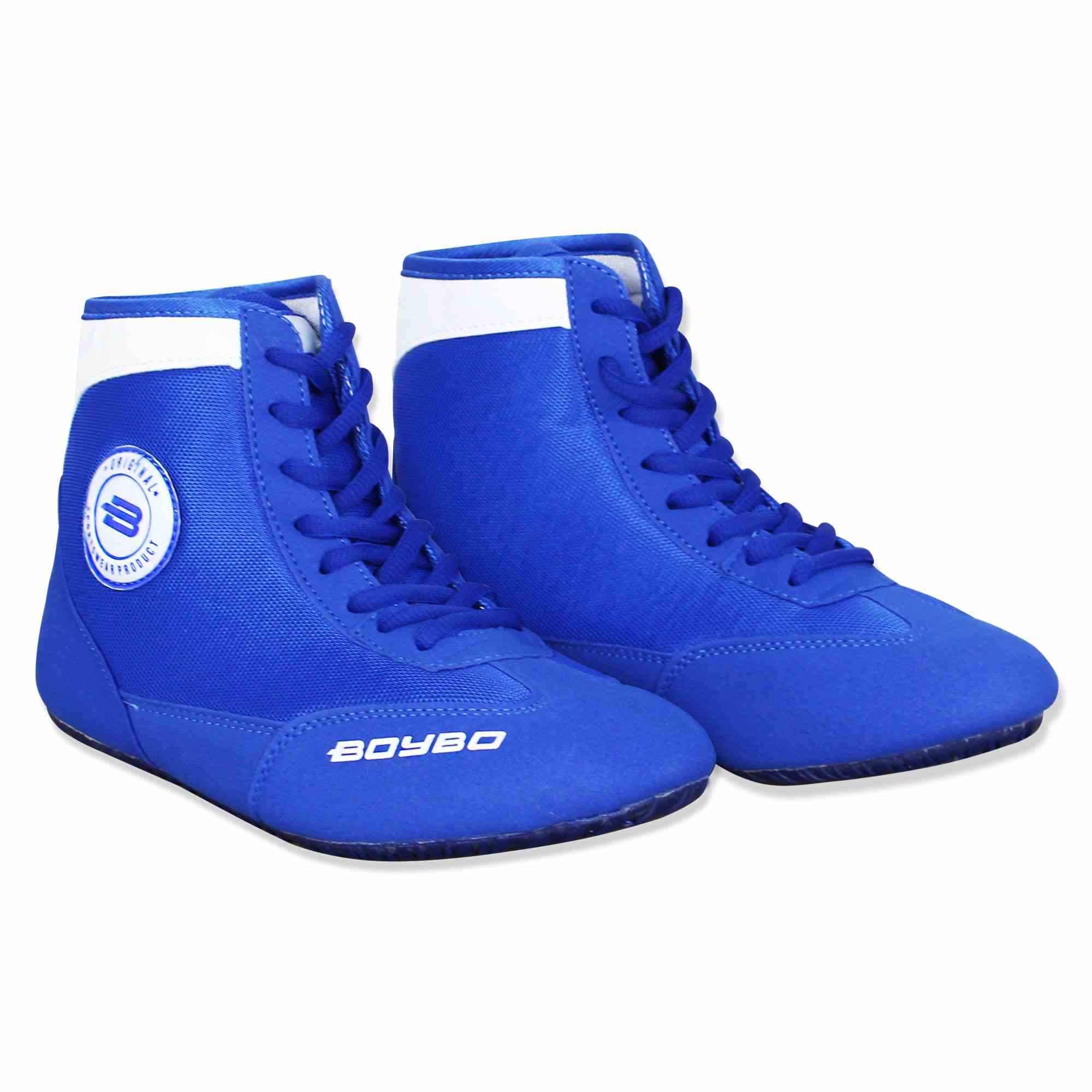 Борцовки BoyBo на толстой подошве синие, BB250 - изображение 4
