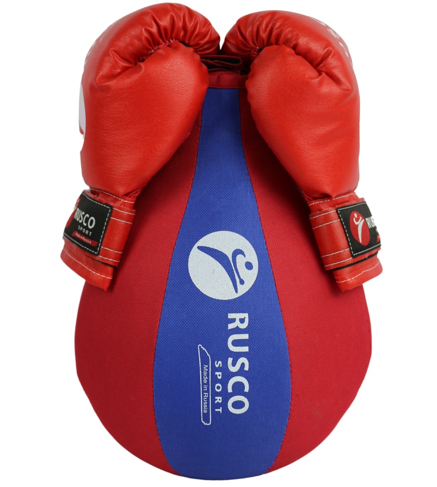 Набор бокс. начинающий RUSCO SPORT черный/красн. груша и перчатки 4oz - изображение 2